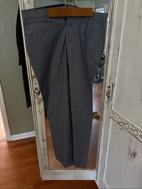 Express Men's Charcoal Gray Dress Pants - Slim Front 32 x 32